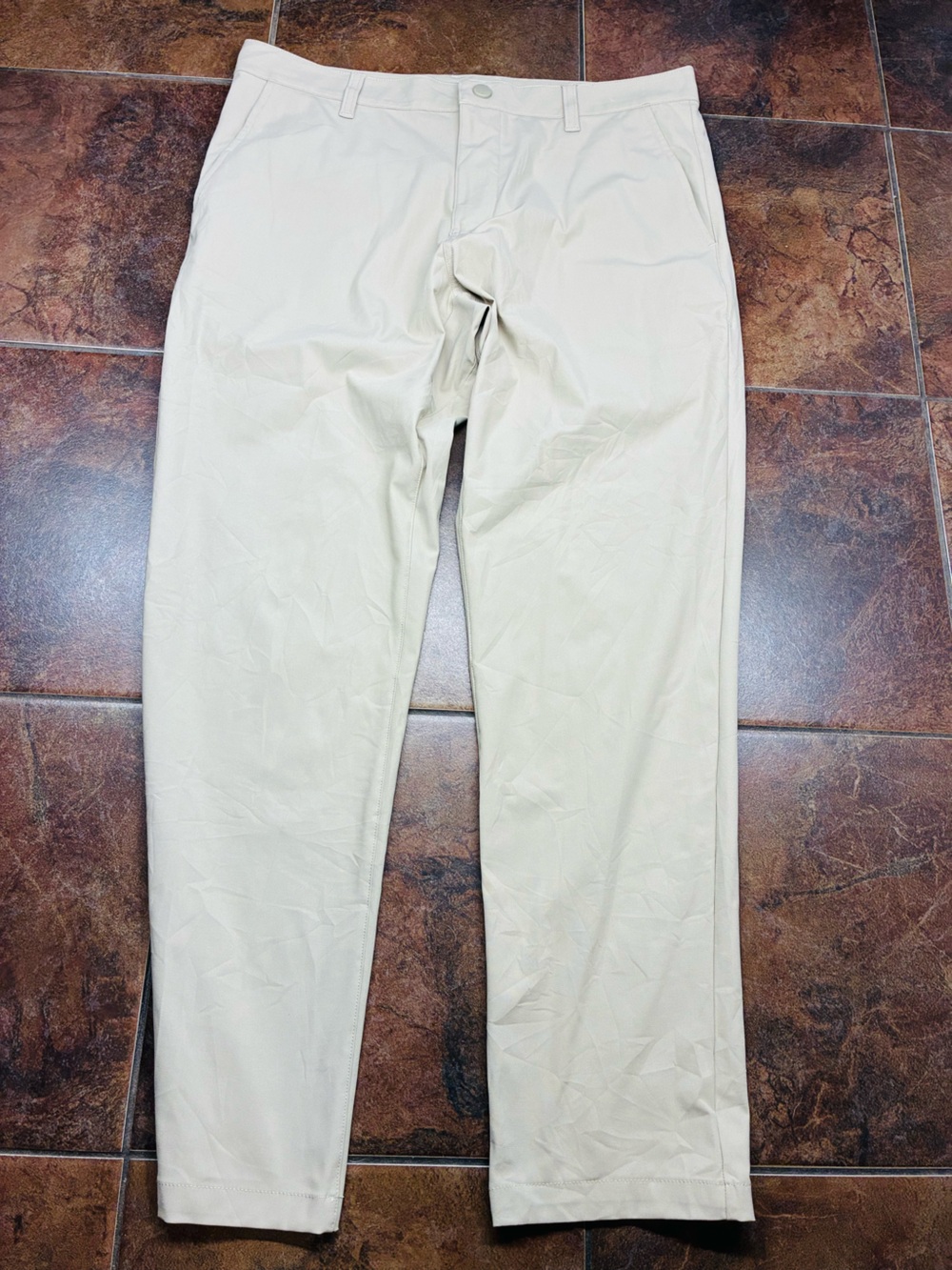 RHONE 33 Commuter Slim Men's Chino Pants in Light Khaki